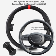 Custom Fit Microfiber Leather Car Steering Wheel Cover For Hyundai AVANTE Santa Cruz Tucson Plug I20