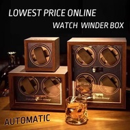 Wooden Watch Winder Box With LED Light Mute Energy-saving Super Quiet Motor Watch Shaker Automatic Rotate