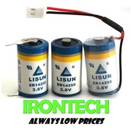 New Original LISUN ER14250 3.6V 1/2AA 1200mah Delta PLC battery Lixing ER14250 Lithium battery
