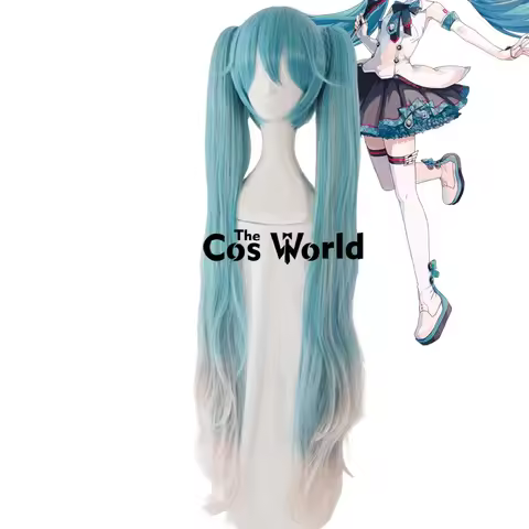 Miku 2017 Magical Mirai 120cm/47inch Long Straight Halloween Anime Cosplay Wigs Synthetic Hair + Wig