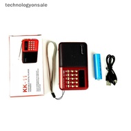 [TEC]  TF card Multifunctional MP3 Music Player K11 Mini Radio Single Band Plug-in FM Radio Gift For