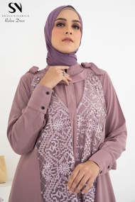 Raline Dress Gamis Brokat Rompi outer by Shalu Nisabila