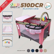 Baby 1st Playpen Crib for Baby with Rocking Features 510DCR - Pink