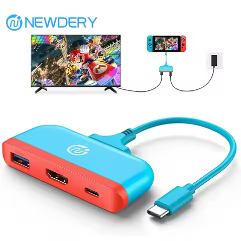 NEWDERY Switch Dock for Nintendo Switch OLED/Steam Deck/Samsung DeX Switch Docking Station for TV Ty