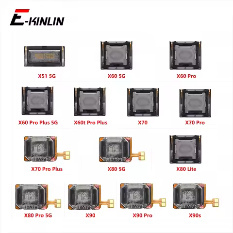 Top Ear Speaker Receiver Earpieces Flex Cable For Vivo X51 5G X60 Pro Plus X60t X70 X80 Lite X90 X90