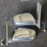 TOYOTA WISH SIDE MIRROR WITH CHROME COVER LEFT &amp; RIGHT SET USED FROM JAPAN