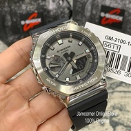 HOT SELLING 100% ORIGINAL G-SHOCK GM-2100-1A SILVER METAL CASE MAN WATCH Digital analog dual-display