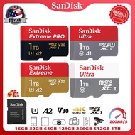 （Multi Device Compatible）Sandisk Extreme Pro 4K Up to 200MB/s MicroSD Card (64GB/128GB/256GB/512GB) 