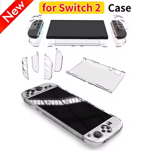 Clear Hard Case for Switch 2 Detachable PC Protective Case Cover Anti-Drop Clear Protector Protectio