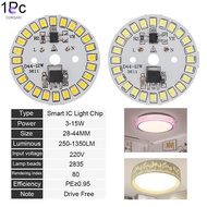 CORSAKI 1Pc LED Chip Round 15W 12W 9W 7W 6W 5W 3W Smart IC Driver Light Plate
