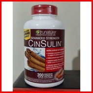 ❥ ㍶ ℮ ▤ ♞TruNature Cinsulin blood glucose sugar level diabetic diabetes supplement with vitamin D d
