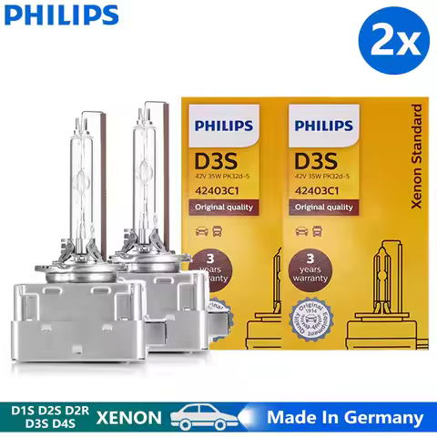 Philips 2pcs D1S D2S D2R D3S D4S Xenon HID Standard Car Head Light 35W 4200K Xenon White Original Bu