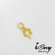 IBUY 916 Gold BABY TAMBOURINE CHARM 0.65G 22K (916)