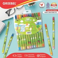 PARKO Twist Crayon Twist Crayon/ 12 Colors Twist Crayon/ Twistable Crayon