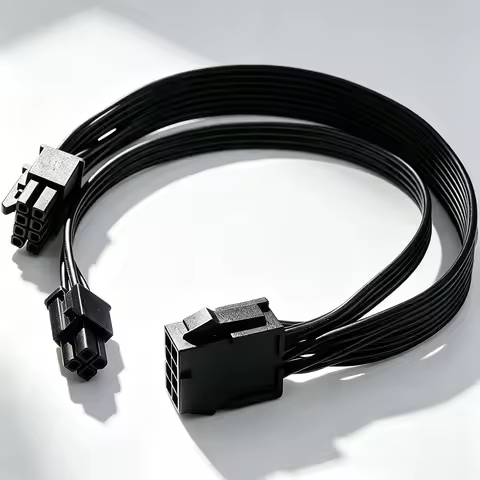 ATX 12V Y-Splitter CPU Power Extension Cable 18AWG 8Pin Female to 8Pin+4Pin Male for Desktop Motherb
