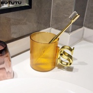 BUTUTU Water Bottle, Transparent Ins Style Mouthwash Cup,  Novelty Water Cup Bathroom