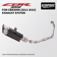 Full Exhaust System For Honda CBR300 CB300R CBR 300 CB 300R 51mm Motorcycle Exhaust Slip-On Motorbik