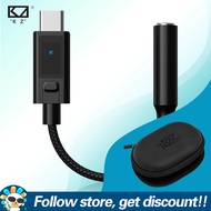 KZ AM02 Type-C ถึง3.5มม. สาย DAC หูฟัง4โหมดสวิตช์จูนแอมพลิฟายเออร์ถอดรหัสสูงกรอบหุ้มอลูมิเนียมอัลลอย