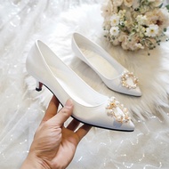Kasut Size Besar Perempuan Wedding Heels SIZE 31-43 Wedding Low Heels