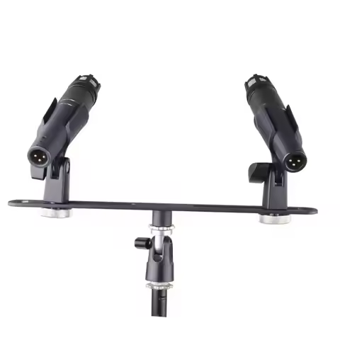 For Alctron MAS020 Double Microphone Stand Stereo Recording Dual Microphone Stand