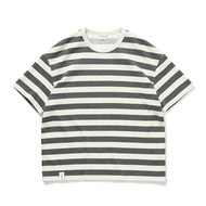 714street | เสื้อยืดแขนสั้นลายทางสไตล์อเมริกัน แบบหนา