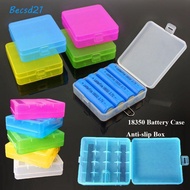 BECS 18650 Battery Box, Plastic 4 AA AA Battery ,  Coloful Anti-slip Rechargeable Battery Container 