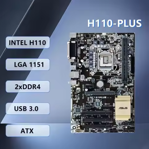 Asus H110-PLUS Motherboard support Core i3-6300 i3-7300 i5-6500 i7-7700 i5-7400 cpu ATX LGA 1151Inte