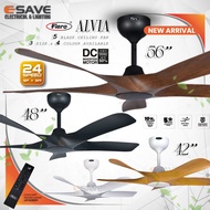 Deka Fiero Alvia 42"/48"/56" Remote Control Ceiling Fan 12F + 12R Speed DC Motor