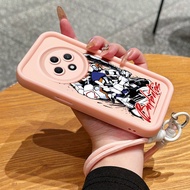 Case For OPPO Reno 12F 4G 12F 5G F27 5G Robot Phone Silicone Strap