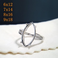 Ring Setting Arc Marquise Minimalist Style Ring DIY Gemstone Setting Fashion Zircon Marquise Ring Se
