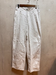 [免郵] 95%NEW / Global Work 米白色闊腿褲 / Global Work  Bottom / Global Work Jeans / Global Work 白色褲 / Women