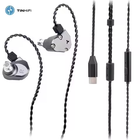TINHIFI C2 2025 HiFi In-Ear Wired Earphone 10MM PU+LCP Drive Monitor IEMs with Detachable 2Pin HD Mi