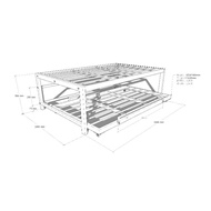 Bed with mattress customize set singapore pull out bed with wheels +22cm thickness spring mattress +