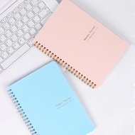 A5 English Weekly Planer Minimalist Designed Macaron Spiral Notebook 52 Sheets 80g/m2 Inner Page Stu