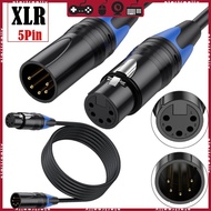 STA XLR 5 Pin Male to XLR 5pin Female Interfaces DMX512 Cable Cord for Sound Card