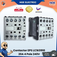 Contactor| EPS LC1K0910 20A 4P Contactor 240V – Mini AC Contactor 4 Pole | 20Amp Din-Rail Electrical