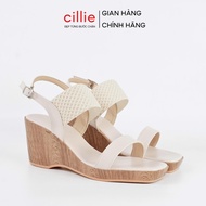 Cillie Women's Wedge Sandals with Elastic Straps and Soft Foot Pads, No Foot Pain