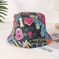 80S90S Double-Sided Bucket Hat Sunscreen Fashion Men Women Basin Hat Hip Hop Unique Hat 8.4