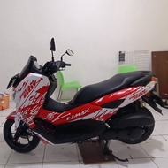 Stiker Decal Motor YAMAHA NMAX NEW Full Body Sticker NMAX Baru Motif garis Merah Putih Bisa Request