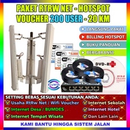 Termurah Paket Usaha Rt Rw Net Hotspot Voucher Full Setting 200 User