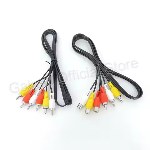 1M/1.5M/3Meter 3 RCA Male to 3 RCA Male female connector Composite Audio Video AV extension Cable Pl