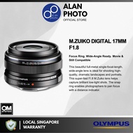 Olympus M.Zuiko Digital 17mm F1.8 Lens [EW-M1718_BLK] For OM-1 OM-5 E-M10M4 | Olympus Singapore Warr