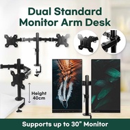 🔥Dual Standard Monitor Arm Desk Mount 🔥 Support UPTO 30 inch Monitor 🔥 Height 40cm