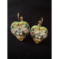 Kirks Folly Heart Enamel Earrings
