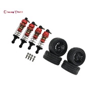 Metal  and Rubber Tire Set for SG1603 SG1604 SG1605  UD1601 UD1602 UD1603 1/16 RC Car Parts,Black