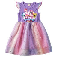 Catch Teenieping Dress Kids TShirt Mesh Sequin Dresses Toddler Girls Princess Vestidos Children Wedd