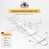 GANTUNGAN Kapstok 7 Hook Stainless Steel Clothes Hanger ST 777A-7