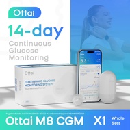 Ottai CGM 24H Real Time Blood Sugar Monitor Tanpa Cucuk Jari Continuous Glucose Monitoring System