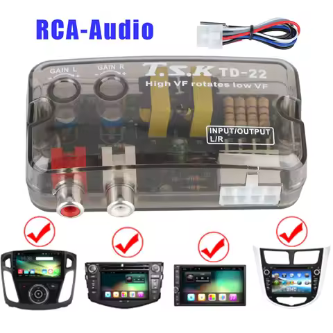 12V Car Audio Stereo Converter Auto Speaker Level RCA Adapter High To Low VF Output Automotive Acces