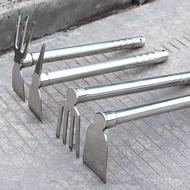 Stainless Steel Hoe Gardening Rake Hoe Small Stainless Steel Flower Planting Agricultural Small Hoe 